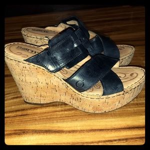 Born buckle wedges size 9
